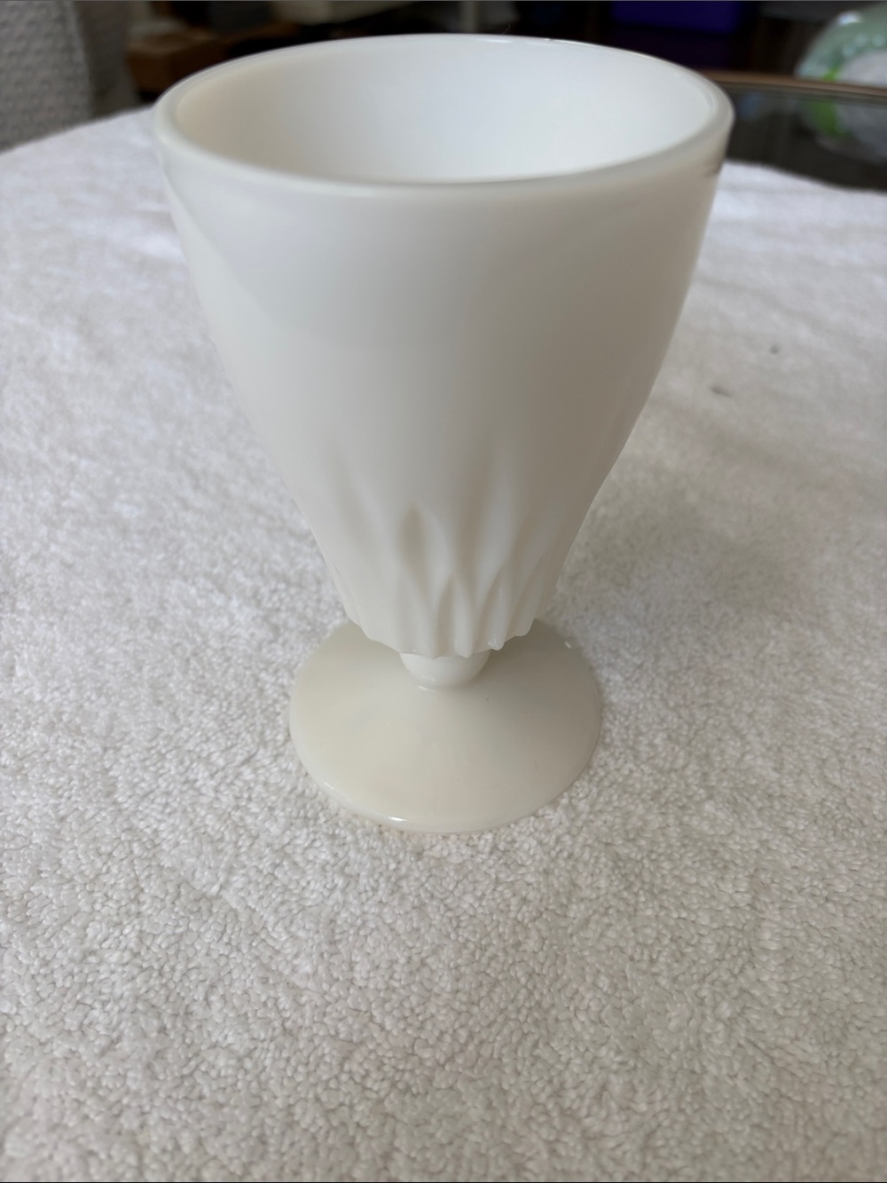 Classic White Milk Glass Goblet